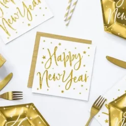 Serviette en papier Or/Gold (Lot de 20)