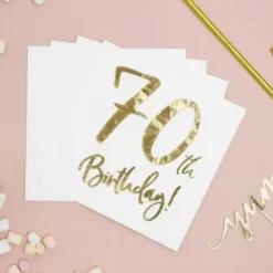 Serviette en papier 70th Birthday (Lot de 20)