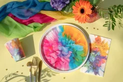 Serviette Holi Fête des couleurs – Lot de 12