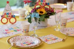 Serviette Joyeux Anniversaire ballon (lot de 20)