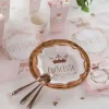 Serviette Princesse Or Rose (lot de 20)