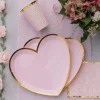 Serviette Rose à Pois et Dorure Or (lot de 20)