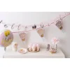 Serviettes en papier "Hello Girl" roses (lot de 20)