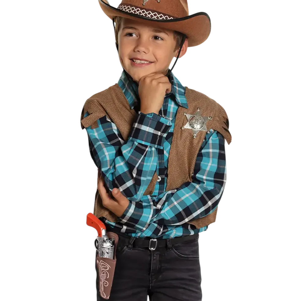 Set Enfant Cowboy – Pistolet 23 cm avec Ceinture et Étui Western