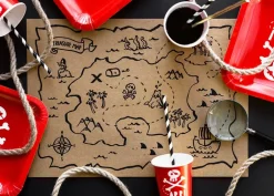 Sets de table Pirates 40 x 30 cm – lot de sets de table en papier pour anniversaire pirate