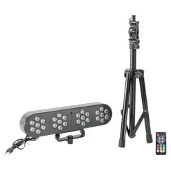 Support de Lumière 4 PAR à LED + télécommande