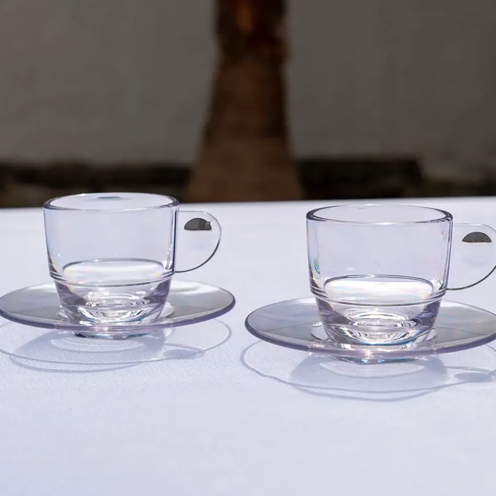 Tasse à Café Transparente 8cl - Lot de 6