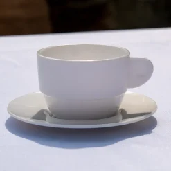 Tasse à Double Expresso Blanche 16,6cl - Lot de 6