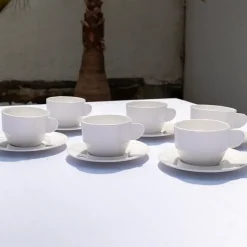 Tasse à Double Expresso Blanche 16,6cl - Lot de 6