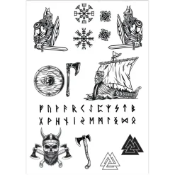 Tatouages Éphémères Vikings – Accessoires Anniversaire Enfant