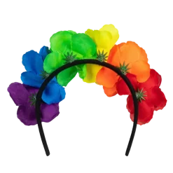 Tiare Flora – Diadème Fleurs Arc-en-ciel