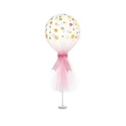 12 Tiges à Ballon sur pied 43cm pour Table avec Adhésif