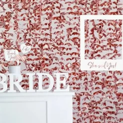 Toile de fond en feuille Rose Gold 100x210cm