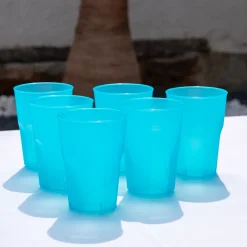 Verre à cocktail bleu turquoise 35cl (Lot de 20)