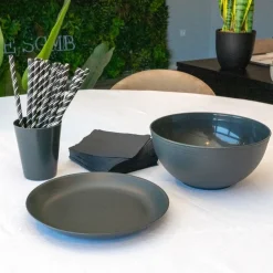 Verre Conique PP minéral Gris Anthracite 33cl