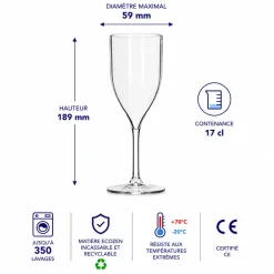 Verre flûte à champagne 