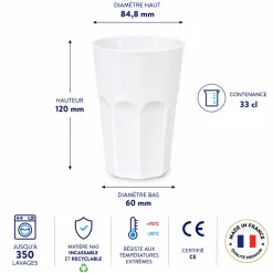 Verre Mojito Blanc 33cl