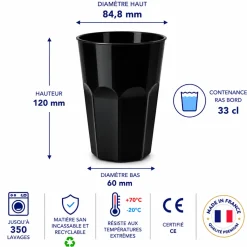 Verre Mojito Noir 33cl