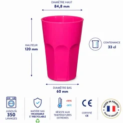 Verre Mojito Rose 33cl