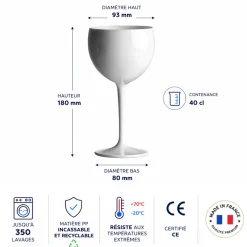 Verre Piscine Blanc 40cl