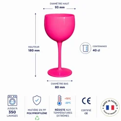 Verre Piscine Rose 40cl