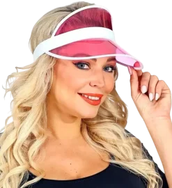 Visière Rose Années 80 – Accessoire Fluo pour Soirée Disco & Déguisement